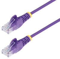 N6PAT250CMPLS - STARTECH - N6PAT250CMPLS - Ethernet Cable, 2.5m Purple Slim CAT6 Ethernet Cable, Snagless RJ45, 28AWG Pure Bare Copper, LSZH
