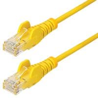 N6PAT50CMYLS - STARTECH - N6PAT50CMYLS - Ethernet Cable, 50cm Yellow Slim CAT6 Ethernet Cable, Snagless RJ45 28AWG Pure Bare Copper, LSZH