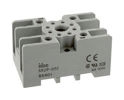 SR2P-05C - IDEC - SR2P-05C - Relay Socket, DIN Rail, Screw, 8 Pins, 10 A, 300 V, RR Series