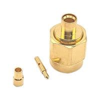 BU-1420402011 - MUELLER ELECTRIC - BU-1420402011 - RF / Coaxial Connector, SMA Coaxial, Straight Plug, Crimp, 50 ohm, Brass
