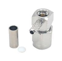 BU-1420403106 - MUELLER ELECTRIC - BU-1420403106 - RF / Coaxial Connector, SMA Coaxial, Right Angle Plug, Crimp, 50 ohm, Brass