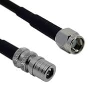ASMQM1000C058L11 - SIRETTA - ASMQM1000C058L11 - RF / Coaxial Cable Assembly, Low Loss, 6GHz Frequency, 32.8 ft, 10 m, SLL200, QMA-Male, SMA RP Plug
