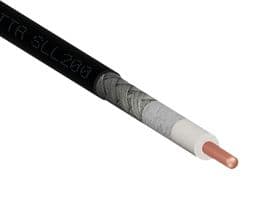 SLL200 COAX CABLE 150M REEL IN A BOX - SIRETTA - SLL200 COAX CABLE 150M REEL IN A BOX - Coaxial Cable, Low Loss Cable, RG58, Bare Copper, 4.95 mm, 50 ohm, Black