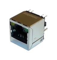 RJE4518814A1 - AMPHENOL COMMUNICATIONS SOLUTIONS - RJE4518814A1 - Modular Connector, RJ45 Jack, 1 x 1 (Port), 8P8C, Cat6, Through Hole Mount