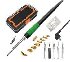 MP-AE5503SA EU - MULTICOMP PRO - MP-AE5503SA EU - Soldering Iron Set, 40W, EU, Wood Burning & Soldering Tip x13, Hot Knife Chuck, Blade, Tool Box