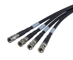 1CX12-35-QS-003.0 - 3M - 1CX12-35-QS-003.0 - RF / Coaxial Cable Assembly, 9.8 ft, 3 m, Standard Flex, Micro BNC Plug, x 4