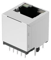 MGB015-1CC2B004H - GCT - MGB015-1CC2B004H - Modular Connector, Grn & Yel LED, RJ45 Jack, 1 x 1 (Port), 8P8C, Through Hole Mount