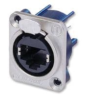 NE8FDV - NEUTRIK - NE8FDV - Modular Connector, Class D, RJ45 Jack, 1 x 1 (Port), 8P8C, Panel PCB Mount