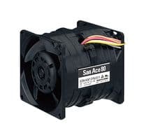 9CRHA0812P8J001 - SANYO DENKI - 9CRHA0812P8J001 - DC Axial Fan, 12 V, Square, 80 mm, 80 mm, Precision Ball Bearing, 199 CFM