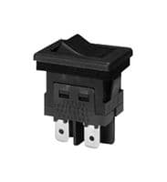 SLE10K2-6-Z - NIDEC COMPONENTS - SLE10K2-6-Z - Rocker Switch, On-Off, DPST, Non Illuminated, Panel Mount, Black, SLE10K Series