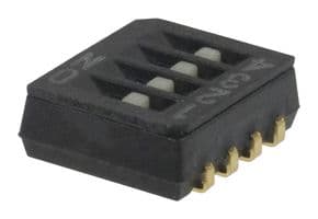 CHS-04TA2 - NIDEC COMPONENTS - CHS-04TA2 - DIP / SIP Switch, 4 Circuits, Slide, Surface Mount, 4PST, 6 V, 100 mA