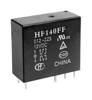 HF140FF/048-2HSW3 - HONGFA - HF140FF/048-2HSW3 - Power Relay, Plastic Sealed, DPST-NO, 48 VDC, 10 A, HF140FF Series, Through Hole, Non Latching