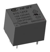 HF3FF/005-1ZST - HONGFA - HF3FF/005-1ZST - Power Relay, Plastic Sealed, SPDT, 5 VDC, 10 A, HF3FF Series, Through Hole, Non Latching