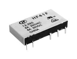 HF41F/12-ZT - HONGFA - HF41F/12-ZT - Power Relay, Flux Proofed, SPDT, 12 VDC, 6 A, HF41F Series, Through Hole, Non Latching