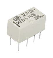 HFD5-H/12 - HONGFA - HFD5-H/12 - Signal Relay, 12 VDC, DPDT, 1 A, HFD5-H Series, Through Hole, Non Latching