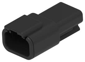 DTM04-3P-E004 - DEUTSCH - TE CONNECTIVITY - DTM04-3P-E004 - Automotive Connector Housing, DTM Series, Receptacle, 3 Ways, AMP DTM06- 3S Series Pin Contacts