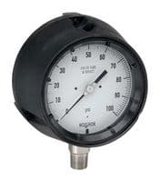 45-740-100-PSI - NOSHOK - 45-740-100-PSI - Pressure Gauge, Dry, Bottom Connection, 100 psi, 1/4" or 1/2" NPT, 4-1/2" Gauge, Stainless Steel