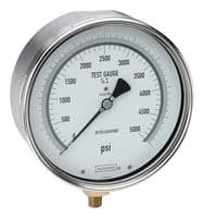 60-800-100-PSI - NOSHOK - 60-800-100-PSI - Pressure Gauge, Bottom Connection100 psi, 1/4" NPT, 6" Gauge, Stainless Steel