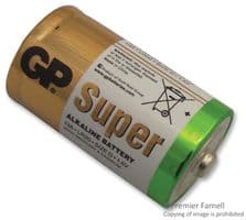GP13A-20 - GP BATTERIES - GP13A-20 - Battery, Super, Pack of 20, 1.5 V, D, Alkaline, Raised Positive and Flat Negative, 2