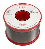 C 511 60EN 5C 0.7MM R 250G - MULTICORE / LOCTITE - C 511 60EN 5C 0.7MM R 250G - Solder Wire, Crystal 511, 0.71mm Diameter, 183°C to 188°C, 250g