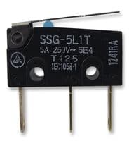 SSG-5L1T - OMRON ELECTRONIC COMPONENTS - SSG-5L1T - Microswitch, Snap Action, Lever, SPDT, Solder, 5 A, 250 VDC