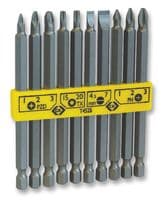 T4525 - CK TOOLS - T4525 - Bit Set, Long Reach, 1/4", Hex, 10 Piece
