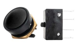 49-59121 - ITW SWITCHES - 49-59121 - Industrial Pushbutton Switch, 49-59 Series, 16.1 mm, SPST-NO-DB, Momentary, Round Domed, Black