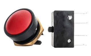49-59122 - ITW SWITCHES - 49-59122 - Industrial Pushbutton Switch, 49-59 Series, 16.1 mm, SPDT-DB, Momentary, Round Domed, Red