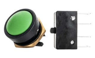 49-59123 - ITW SWITCHES - 49-59123 - Industrial Pushbutton Switch, 49-59 Series, 16.1 mm, SPST-NO-DB, Momentary, Round Domed, Green