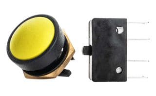 49-59125 - ITW SWITCHES - 49-59125 - Industrial Pushbutton Switch, 49-59 Series, 16.1 mm, SPST-NO-DB, Momentary, Round Domed, Yellow