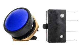 49-59126 - ITW SWITCHES - 49-59126 - Industrial Pushbutton Switch, 49-59 Series, 16.1 mm, SPST-NO-DB, Momentary, Round Domed, Blue
