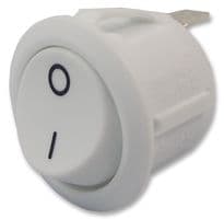 R13112AAAB - BULGIN / PARTNER STOCK - R13112AAAB - Rocker Switch, Off-On, SPST, Non Illuminated, Panel Mount, White, R13 Series