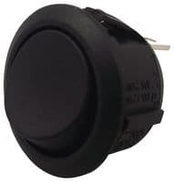R13208FAAA - BULGIN / PARTNER STOCK - R13208FAAA - Rocker Switch, Off-(On), SPST, Non Illuminated, Panel Mount, Black, R13 Series
