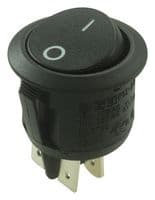 R13244AAAA - BULGIN / PARTNER STOCK - R13244AAAA - Rocker Switch, On-Off, DPST, Non Illuminated, Panel Mount, Black, R13 Series