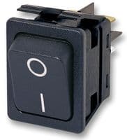 C6050ALAAC - BULGIN / PARTNER STOCK - C6050ALAAC - Rocker Switch, On-Off, DPST, Non Illuminated, Panel Mount, Black, 6050 Series