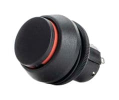 76-9712/439088B - ITW SWITCHES - 76-9712/439088B - Industrial Pushbutton Switch, 76-97 Series, 22.5 mm, SPDT-DB, Maintained, Round, Black, Red