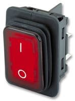 1935.3112 - MARQUARDT - 1935.3112 - Rocker Switch, Off-On, DPST, Illuminated, Panel Mount, Red, 1930 Series