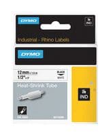 18055 - DYMO - 18055 - Wire Marker, Rhino™ Tube Cartridge, Heat Shrinkable Sleeve, PO (Polyolefin), White, 12mm x 1.5m
