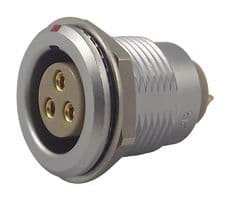 EGG.2B.303.CLL - LEMO - EGG.2B.303.CLL - Circular Connector, Standard Circular Connector, 2B Series, Panel Mount Receptacle, 3 Contacts