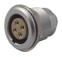 EGG.2B.304.CLL - LEMO - EGG.2B.304.CLL - Circular Connector, Standard Circular Connector, 2B Series, Panel Mount Receptacle, 4 Contacts