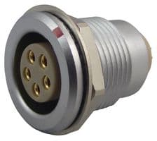 EGG.2B.305.CLL - LEMO - EGG.2B.305.CLL - Circular Connector, Standard Circular Connector, 2B Series, Panel Mount Receptacle, 5 Contacts
