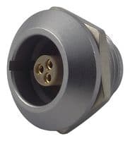 EGG.0K.303.CLL - LEMO - EGG.0K.303.CLL - Circular Connector, Sealed Circular Connector, 0K Series, Panel Mount Receptacle, 3 Contacts