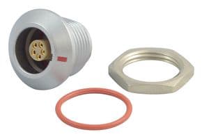 EGG.0K.305.CLL - LEMO - EGG.0K.305.CLL - Circular Connector, Sealed Circular Connector, 0K Series, Panel Mount Receptacle, 5 Contacts