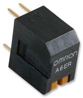 A6ER-2101 - OMRON ELECTRONIC COMPONENTS - A6ER-2101 - DIP / SIP Switch, 2 Circuits, Piano Key, Through Hole, SPST, 24 V, 25 mA