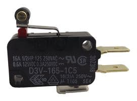 D3V-165-1C5 - OMRON - D3V-165-1C5 - Microswitch, Miniature, Short Hinge Roller Lever, SPDT, Quick Connect, 16 A, 250 V