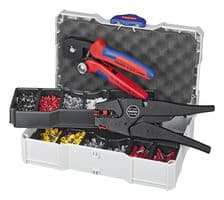 97 90 10 - KNIPEX - 97 90 10 - Crimp Assortment with Stripper and Pliers in a Mini-systainer (Solid Plastic Box)