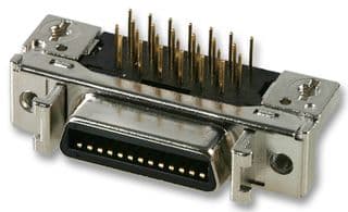 10214-5212PL - 3M - 10214-5212PL - D Sub Connector, Right Angle, Mini D (Ribbon Connector), Receptacle, MDR 102, 14 Contacts, Solder