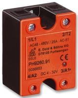 PH 9260.91 AC 48 - 480V AC 50A - DOLD - PH 9260.91 AC 48 - 480V AC 50A - Solid State Relay, 50 A, 480 VAC, Panel Mount, Screw, Zero Crossing