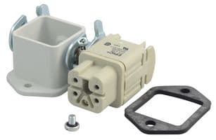 10.4220+10.4320 - LAPP - 10.4220+10.4320 - Heavy Duty Connector, EPIC HBS Series, Cable Mount, Receptacle, 4 Contacts, 2 Rows, Socket