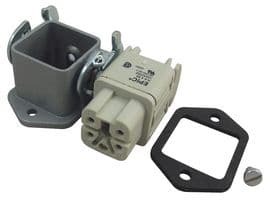 10.4225+10.4320 - LAPP - 10.4225+10.4320 - Heavy Duty Connector, EPIC HBS Series, Cable Mount, Receptacle, 4 Contacts, 2 Rows, Socket